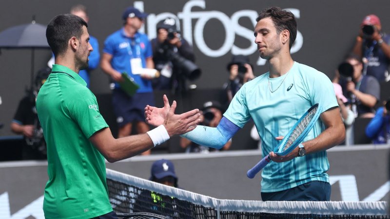 Djokovic reaches Australian Open semis after Musetti retires