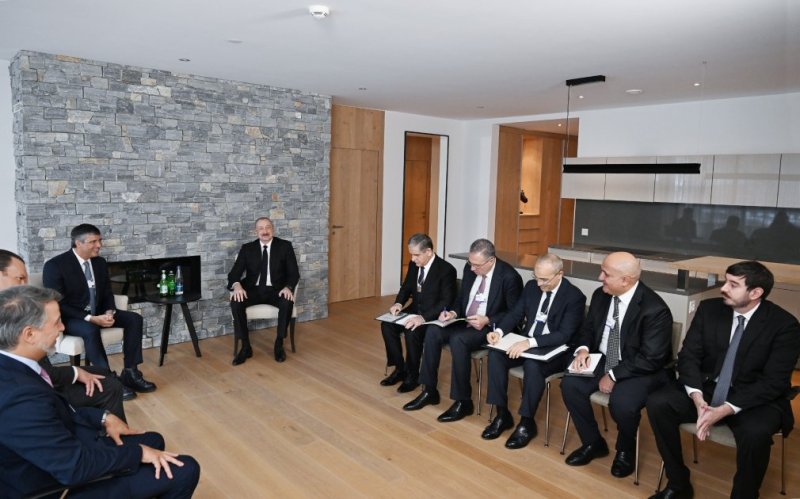 President Ilham Aliyev meets with chairman of Brazil’s BTG Pactual in Davos