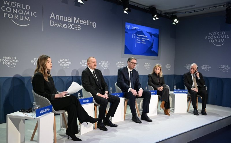 President Aliyev participates in panel session on “Defining Eurasia's Economic Identity” in Davos