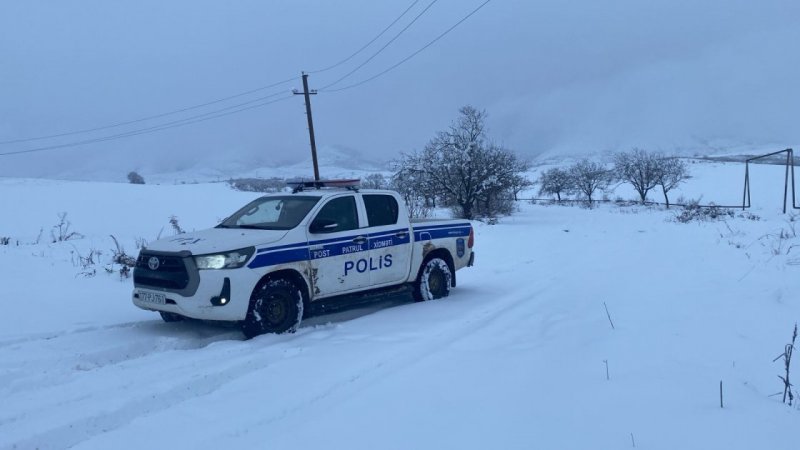 Xocavənddə qarlı hava səbəbindən polis xidmətini gücləndirib
