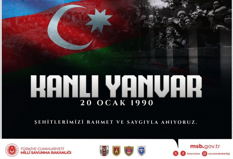 Türkiyə Müdafiə Nazirliyi 20 Yanvar şəhidlərinin xatirəsini yad edib