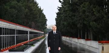 President Ilham Aliyev shares video regarding his visit to Alley of Martyrs -  VIDEO 