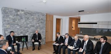 President Ilham Aliyev meets with chairman of Brazil’s BTG Pactual in Davos