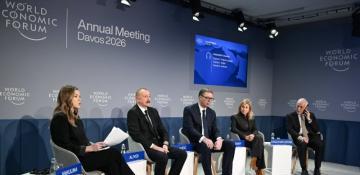 President Aliyev participates in panel session on “Defining Eurasia's Economic Identity” in Davos