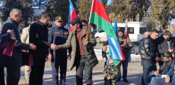 First group of residents relocated to Khankendi receive house keys