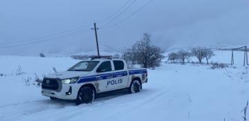 Xocavənddə qarlı hava səbəbindən polis xidmətini gücləndirib