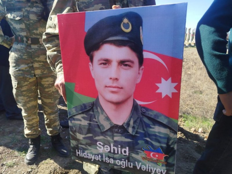 Murovdağda itkin düşən şəhid Hidayət Vəliyev Bərdədə dəfn edilib