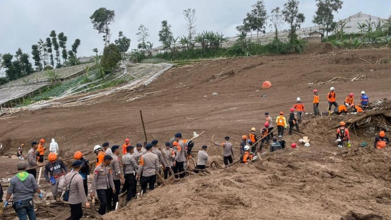 Indonesia landslide death toll reaches 80 as search continues