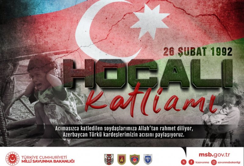 Türkiyə Milli Müdafiə Nazirliyi Xocalı soyqırımının 34-cü ildönümü ilə bağlı başsağlığı verib