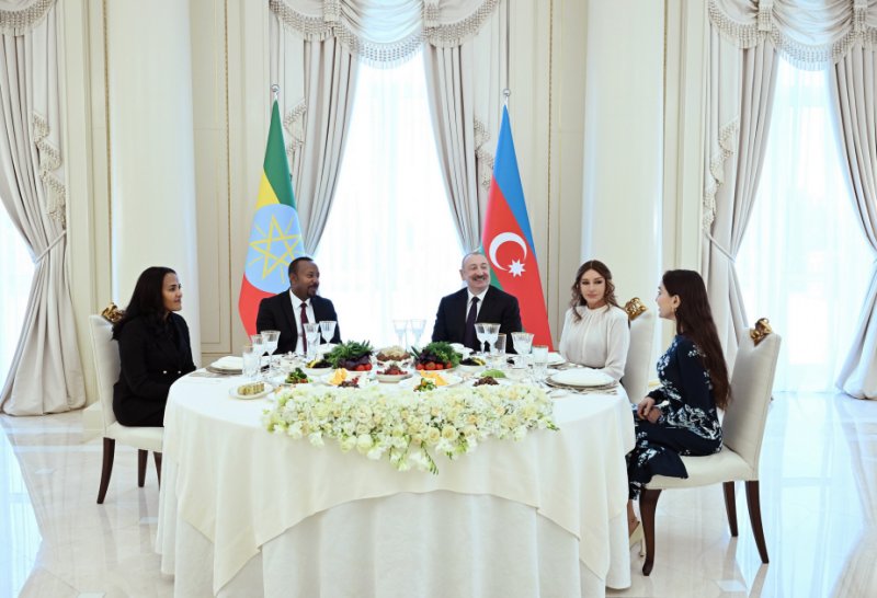 Efiopiyanın Baş nazirinin şərəfinə rəsmi nahar - FOTO YENİLƏNİB