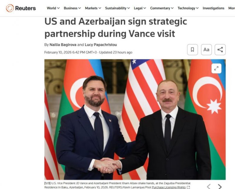 JD Vance's visit to Azerbaijan in spotlight of world media -  PHOTO 