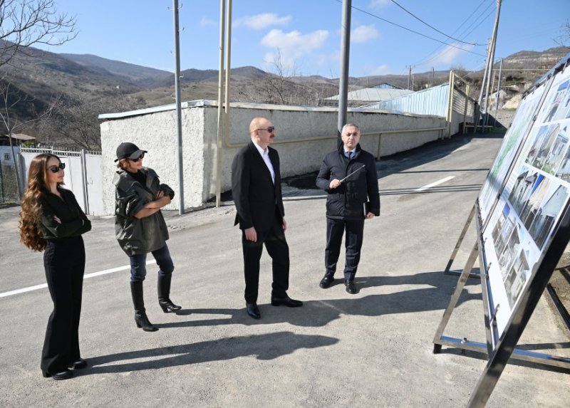 Azerbaijan's president inspects reconstruction progress in Khojaly's Khanabad village