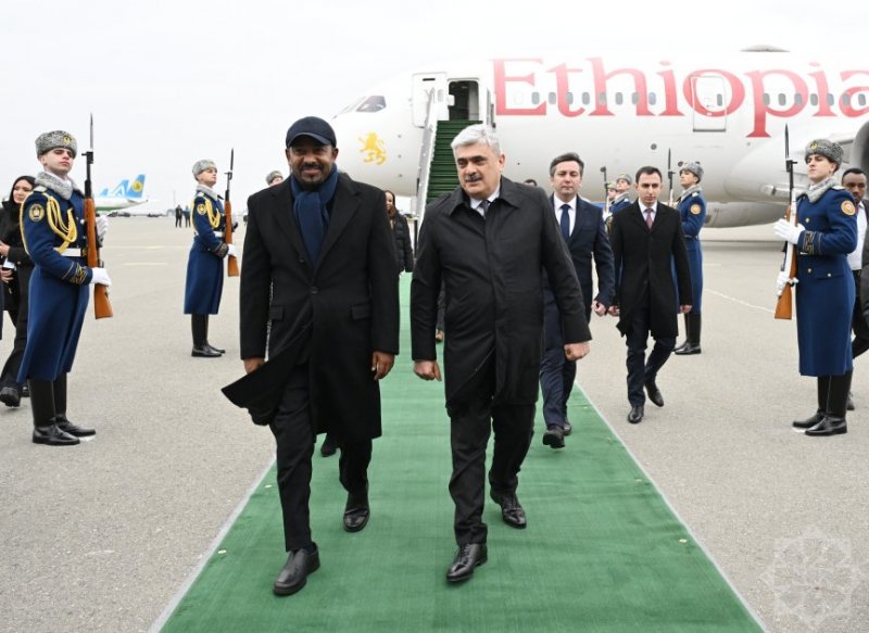 Ethiopian PM arrives in Azerbaijan on official visit