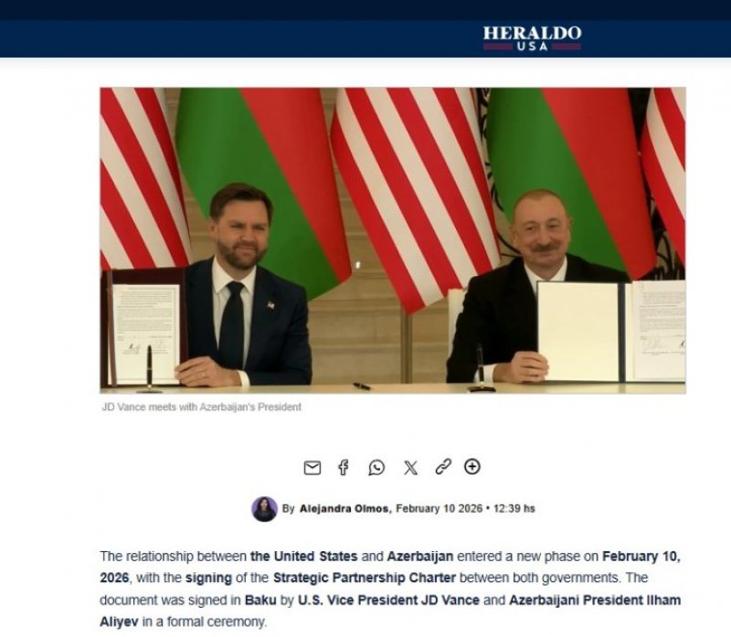 News about - JD Vance's visit to Azerbaijan in spotlight of world media -  PHOTO 