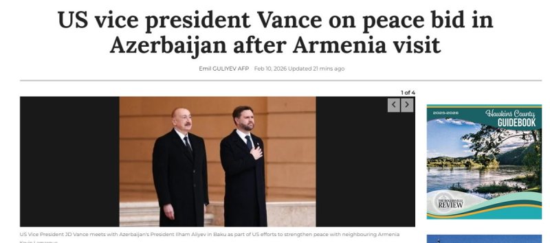 News about - JD Vance's visit to Azerbaijan in spotlight of world media -  PHOTO 