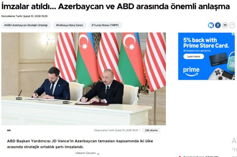 News about - JD Vance's visit to Azerbaijan in spotlight of world media -  PHOTO 