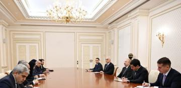   Prezident İlham Əliyev İranın yol və şəhərsalma nazirinin başçılıq etdiyi nümayəndə heyətini qəbul edib  