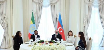 Efiopiyanın Baş nazirinin şərəfinə rəsmi nahar - FOTO YENİLƏNİB