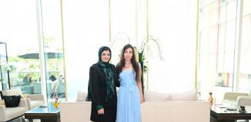 Leyla Aliyeva meets with Afghan women’s rights activist Zarqa Yaftali in Abu Dhabi