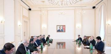  President Aliyev receives Iranian delegation led by defense minister 
