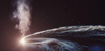 Black hole continues to belch years after chewing up a star