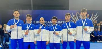 Azerbaijani karatekas win six medals at EKF Championships