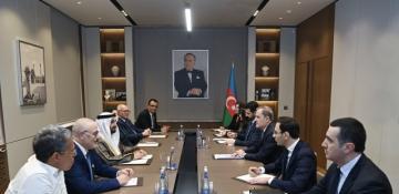Ceyhun Bayramov Ərəb Parlamentinin nümayəndə heyəti ilə danışıqlar aparıb