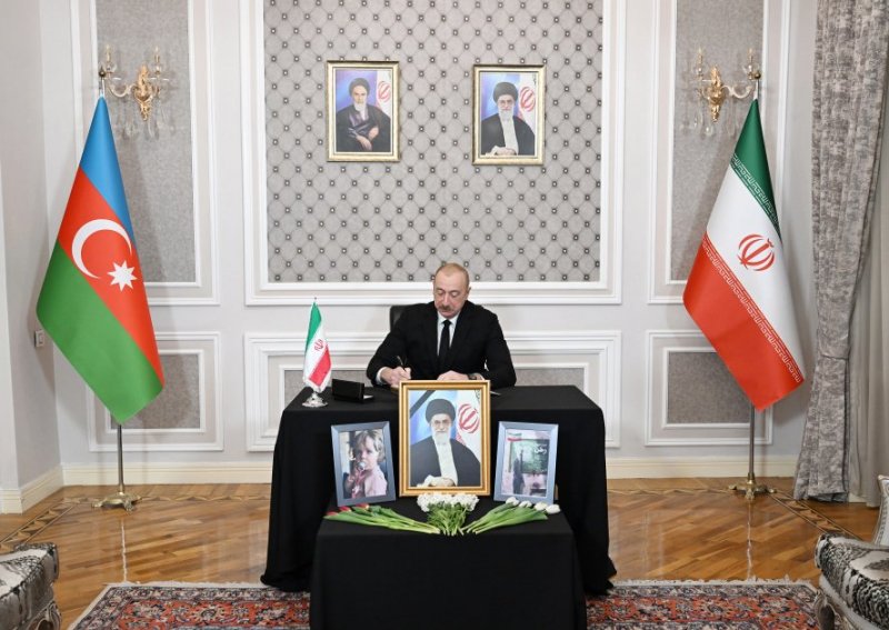   President Ilham Aliyev visits Iranian Embassy in Azerbaijan to offer condolences  