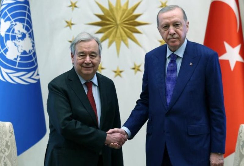 Ərdoğan Ankarada BMT-nin Baş katibini qəbul edib