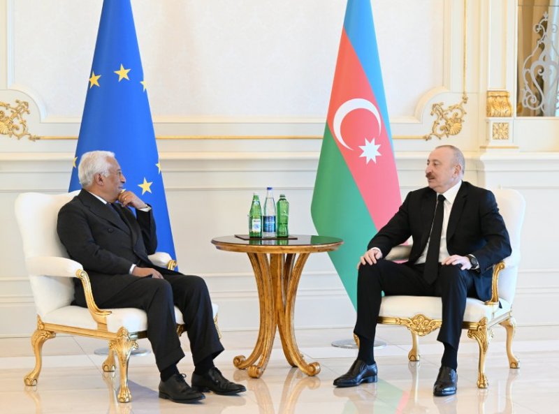  Prezident İlham Əliyevin Avropa İttifaqı Şurasının Prezidenti ilə təkbətək görüşü olub  