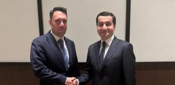 Hikmət Hacıyev Budapeştdə Marsell Biro ilə görüşüb