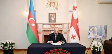   Prezident İlham Əliyev Gürcüstanın Azərbaycandakı səfirliyində olub, başsağlığı verib  