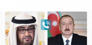 Azerbaijani, UAE presidents hold phone talk
