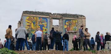 International travelers visit Azerbaijan's Aghdam
