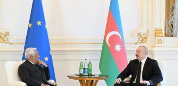   Prezident İlham Əliyevin Avropa İttifaqı Şurasının Prezidenti ilə təkbətək görüşü olub  