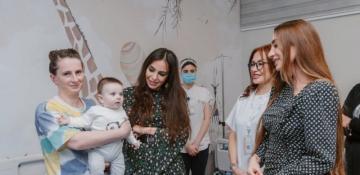 Leyla Aliyeva and Arzu Aliyeva visits Pediatric Unit of “Leyla Medical Center”