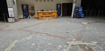 Naxçıvan Beynəlxalq Hava Limanında dron hücumundan sonra çəkilən görüntülər -   FOTO  