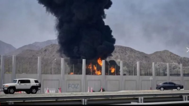 Drone strike sparks fire at oil sites near Basra