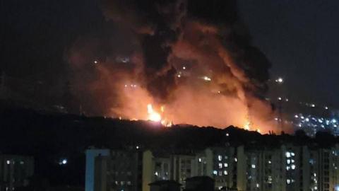 İsfahanda neft anbarına hava hücumu olub