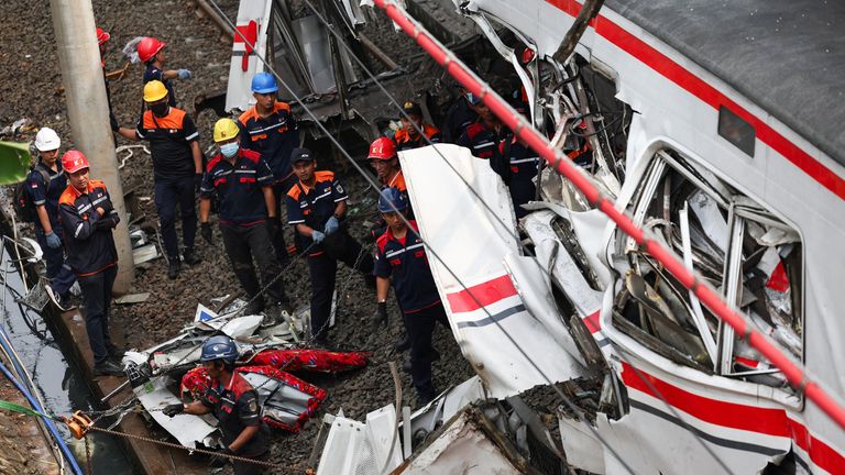 Death toll from Indonesia train crash climbs to 14