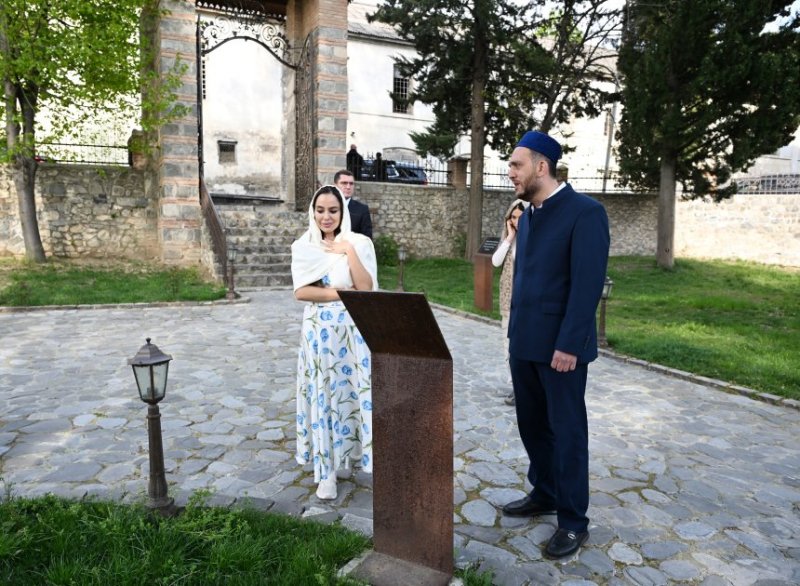News about - Leyla Aliyeva and Arzu Aliyeva visit Sheki Khan’s Mosque Complex -  PHOTOS 