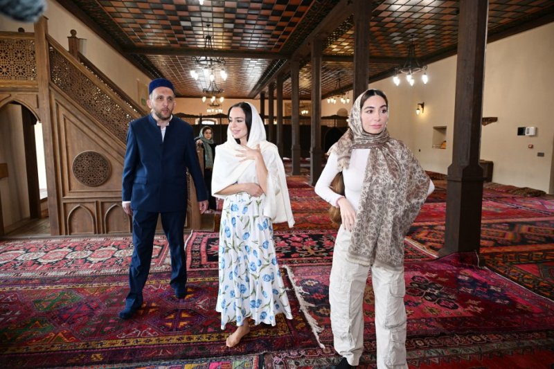 News about - Leyla Aliyeva and Arzu Aliyeva visit Sheki Khan’s Mosque Complex -  PHOTOS 