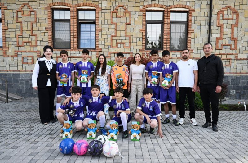 Leyla Aliyeva and Arzu Aliyeva visit Social Service Orphanage in Sheki -  PHOTOS 