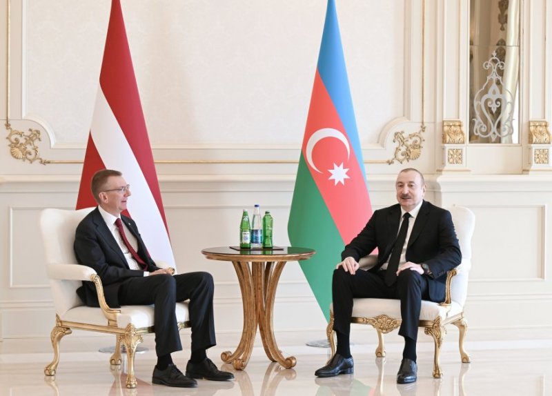   Azərbaycan Prezidenti İlham Əliyevin Latviya Prezidenti ilə təkbətək görüşü olub  