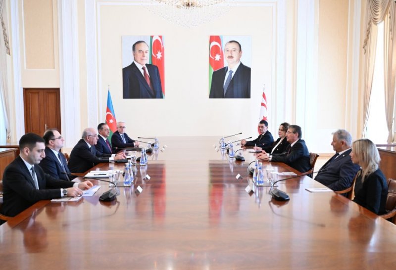 Əli Əsədov Şimali Kipr Baş naziri ilə görüşüb