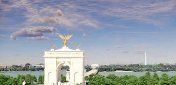 White House unveils 250-foot 'Triumphal Arch' design