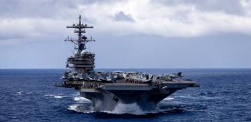 USS George HW Bush aircraft carrier arrives in Middle East