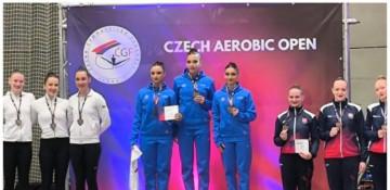 Azərbaycanın aerobika gimnastları Çexiyada beynəlxalq turnirdə qızıl medal qazanıblar