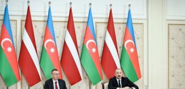   President Ilham Aliyev informs Latvian counterpart about Azerbaijan-Armenia peace process  