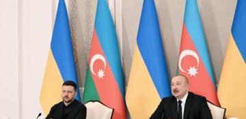   Azerbaijani, Ukrainian presidents deliver press statements  